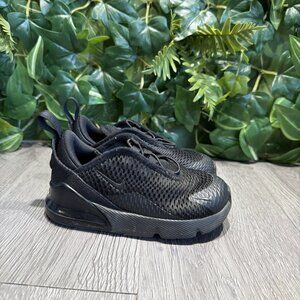 Nike Air Max 270 Shoes Sneakers Triple Black Mesh DD1646-001 Toddler Size 9C